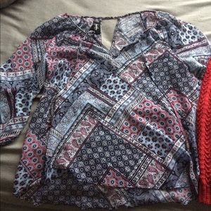 Multicolored see through shirt